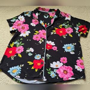 🌈Room Service Floral Button Down Pajama Top | Size Large